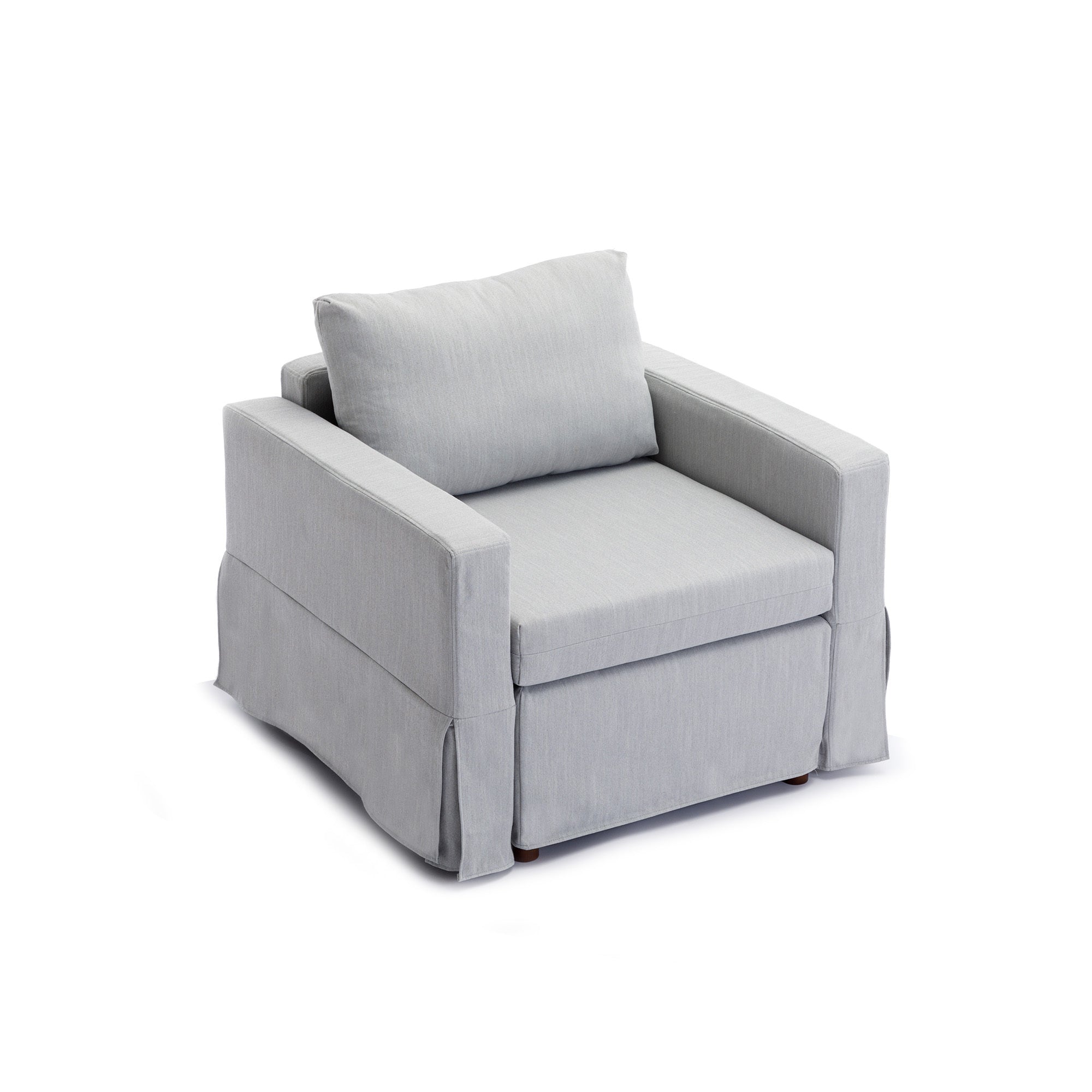 2 Seat Module Sectional Sofa Couch With 1 Ottoman,Seat Cushion and Back Cushion Removable and Washable,Light Grey