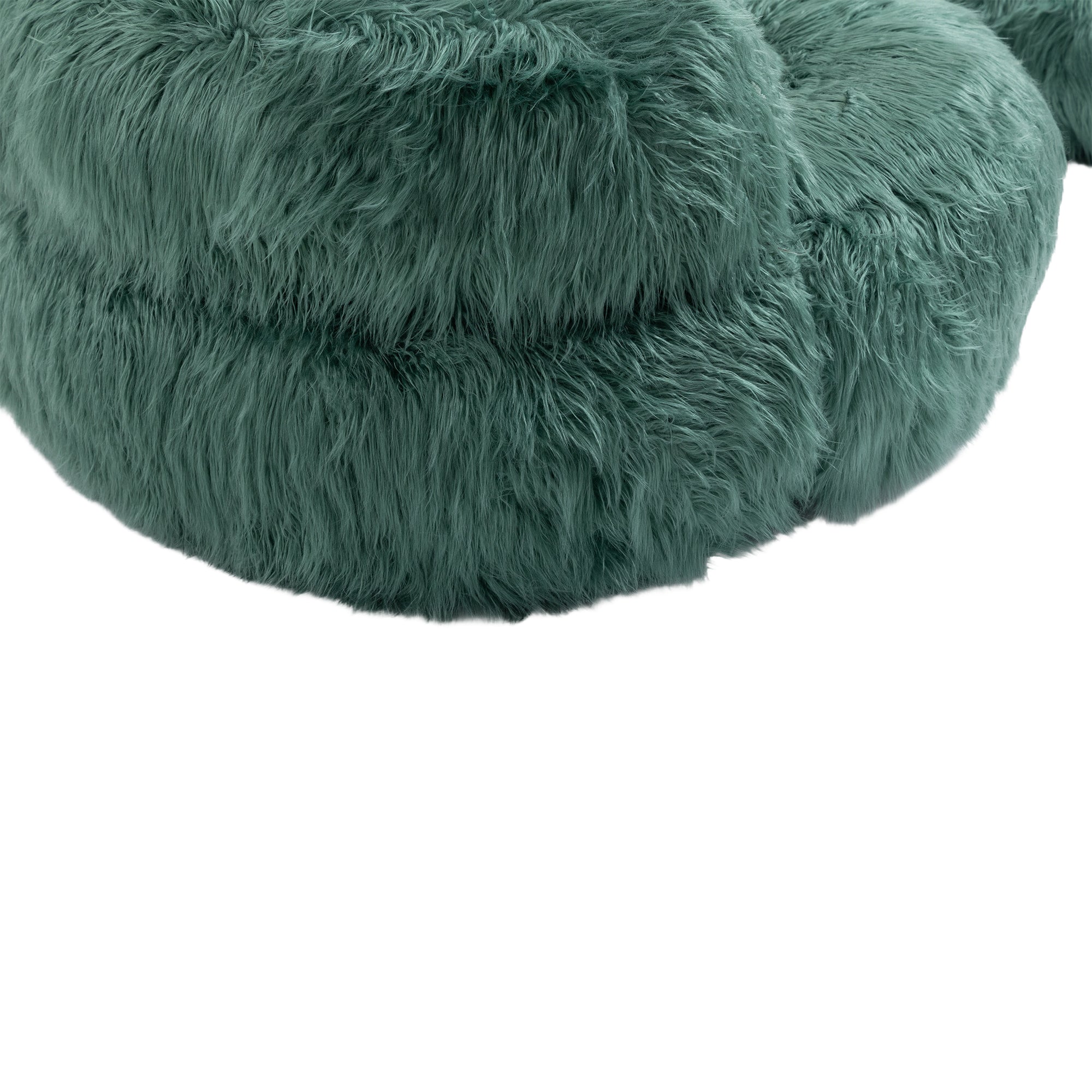 COOLMORE Bean Bag Chair, Floor Sofa with Handle,Accent Sofa Chair with Ottoman for Gaming Reading Relaxing (Mint Green)