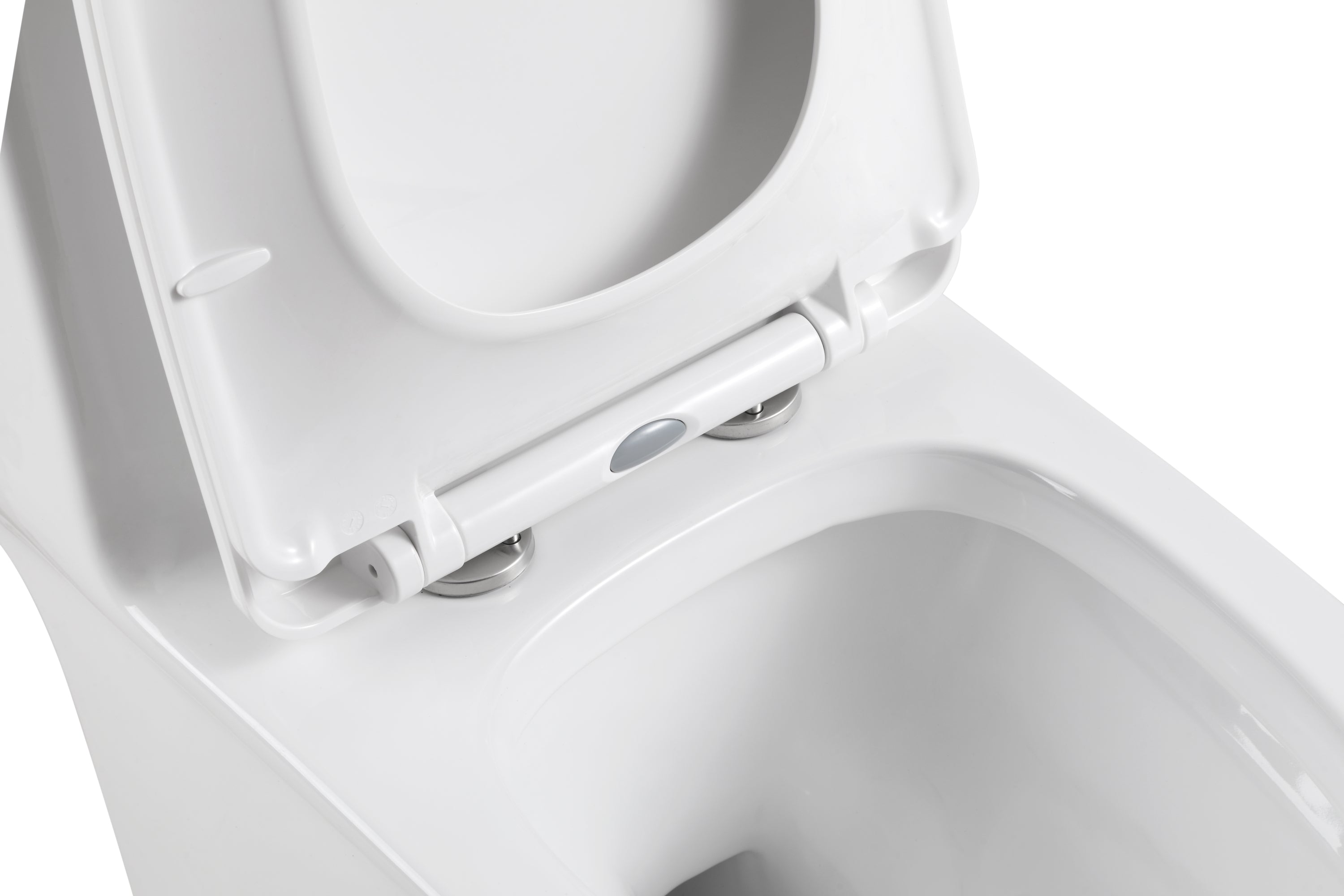 1.1/1.6 GPF Elongated Comfort Height Super Quite Flushing Floor Mounted One-Piece Toilet, CUPC Certified, WaterSense Cetified, Ceramic, White Color, Soft Close Seat