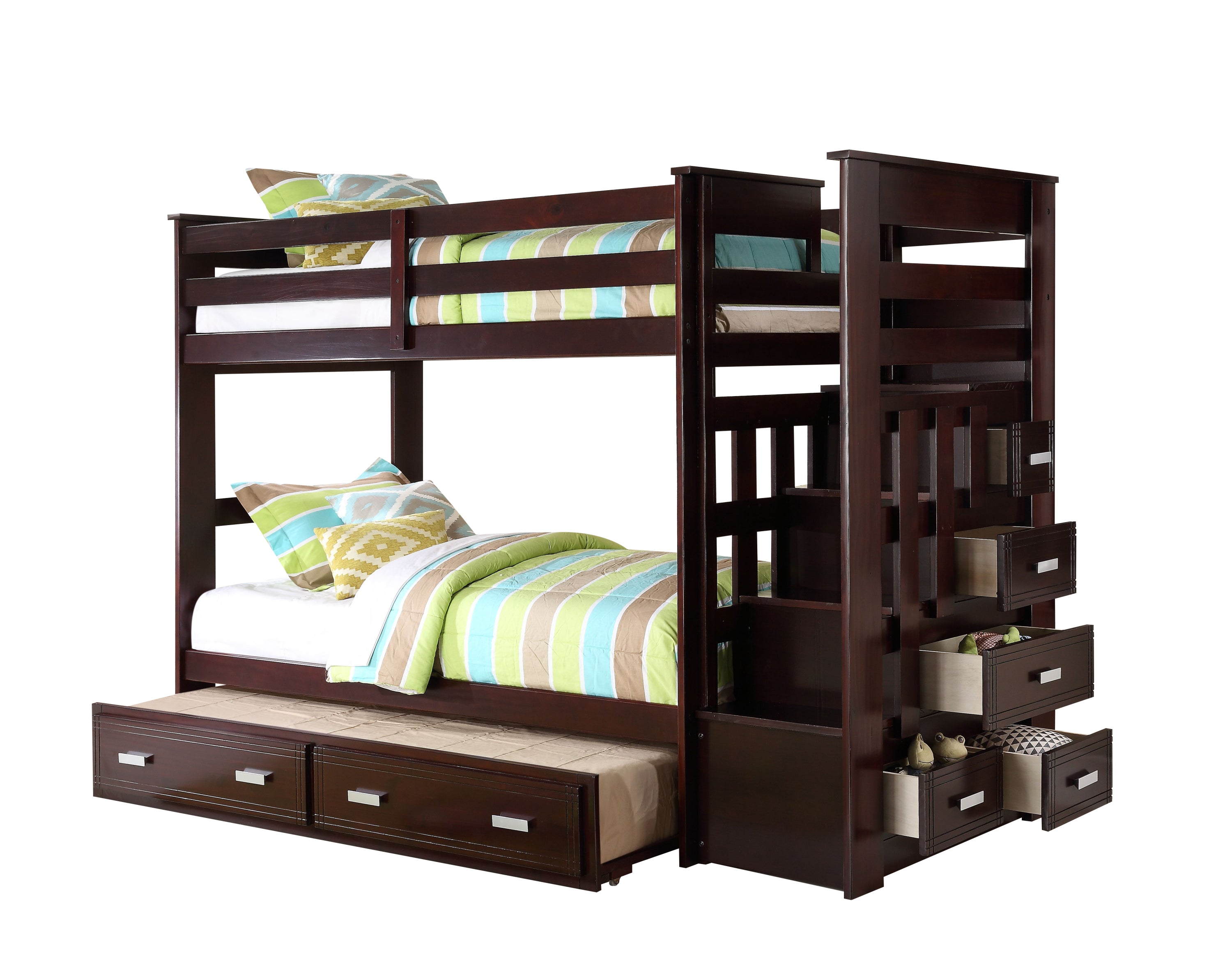 ACME Allentown Bunk Bed (T/T) w/Trundle, Espresso 10170W