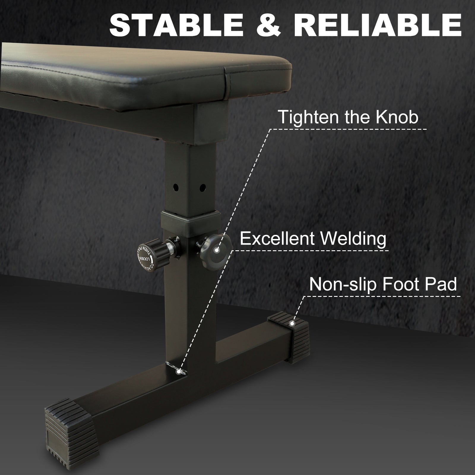 THE Flat Weight Bench for Strength Training W/ 5-Level Adjustable Height