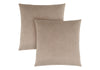 Pillows, Set Of 2, 18 X 18 Square, Insert Included, Decorative Throw, Accent, Sofa, Couch, Bedroom, Beige Hypoallergenic Polyester, Modern