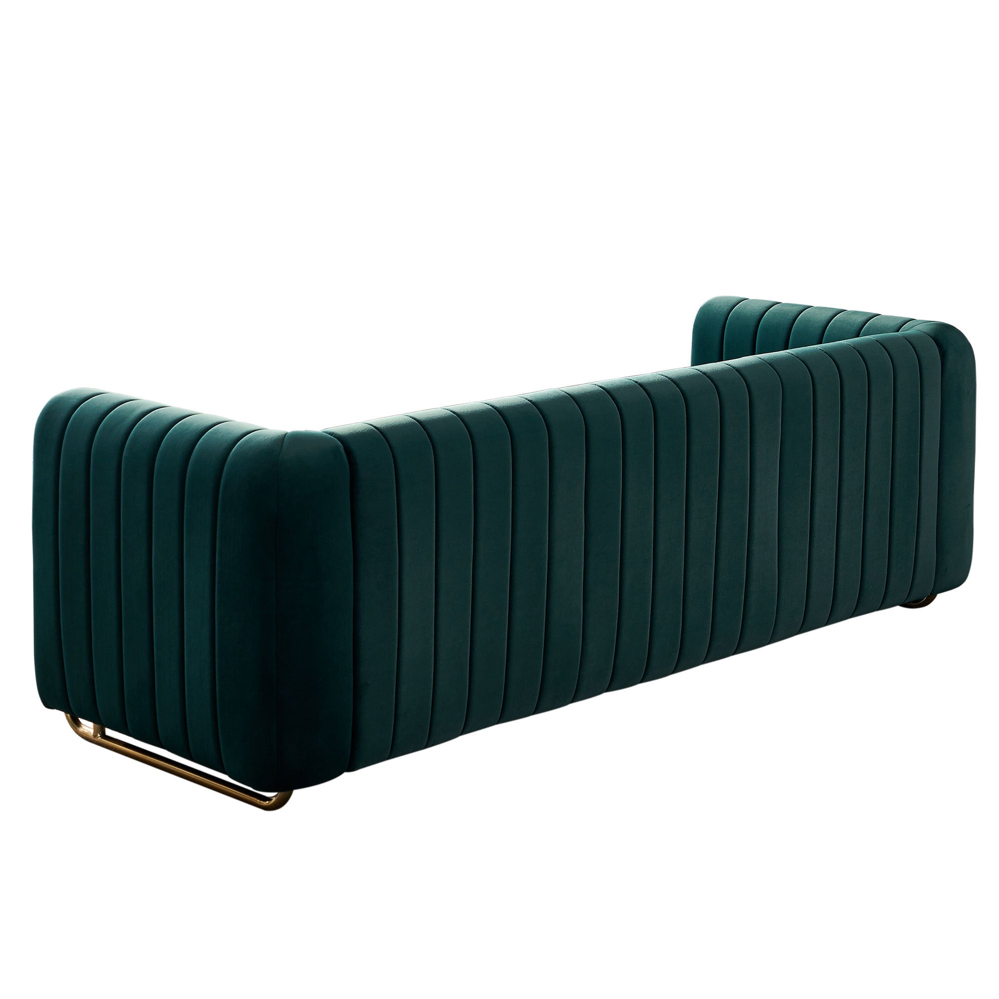 Contemporary Velvet Sofa Couch 84.25''W for Living Room, Green