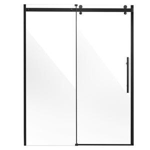 58-59 x 75 in Frameless Sliding Shower Door - 58-59 x 75 in / Matte Black view 1