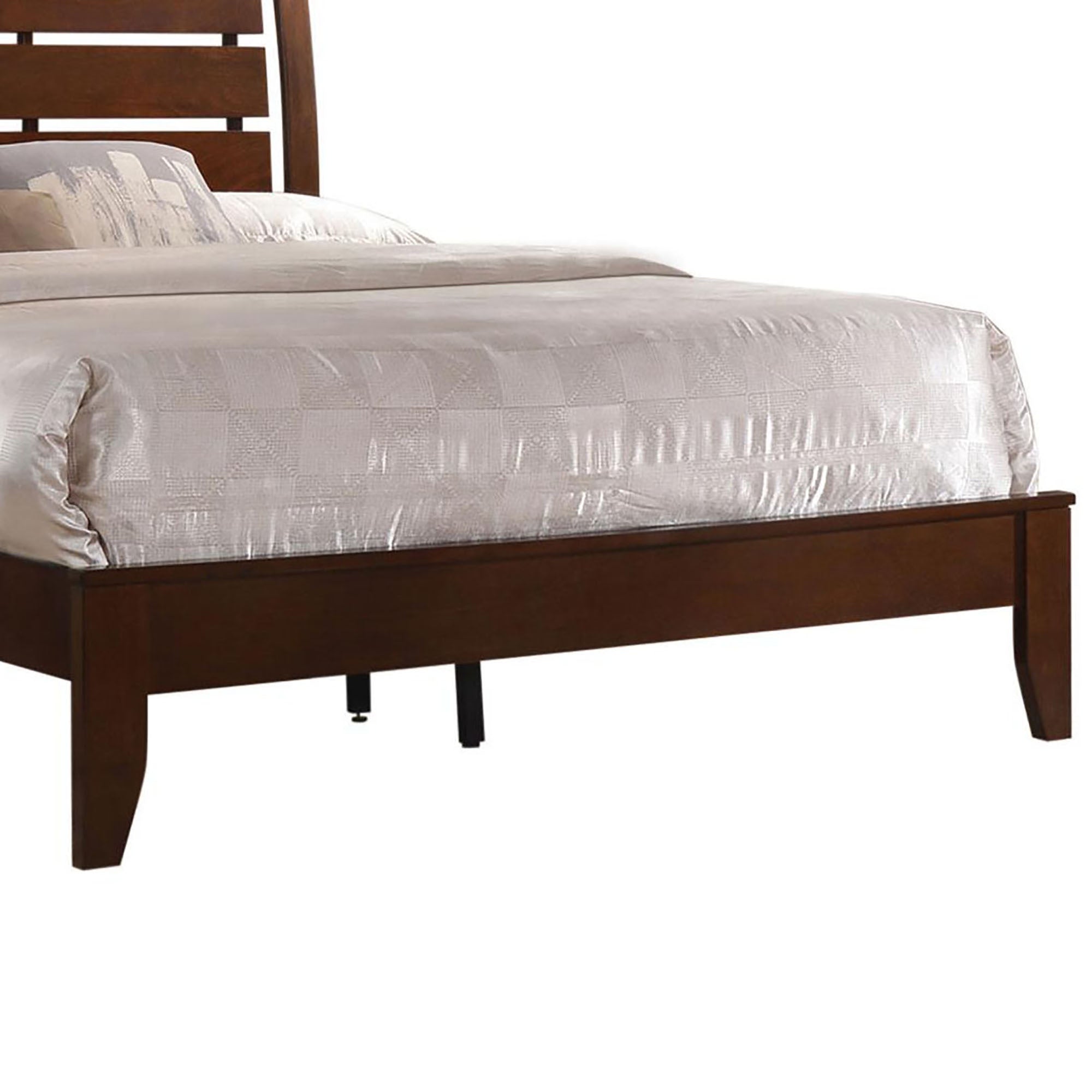 Rich Merlot Slatted Full Panel Bed