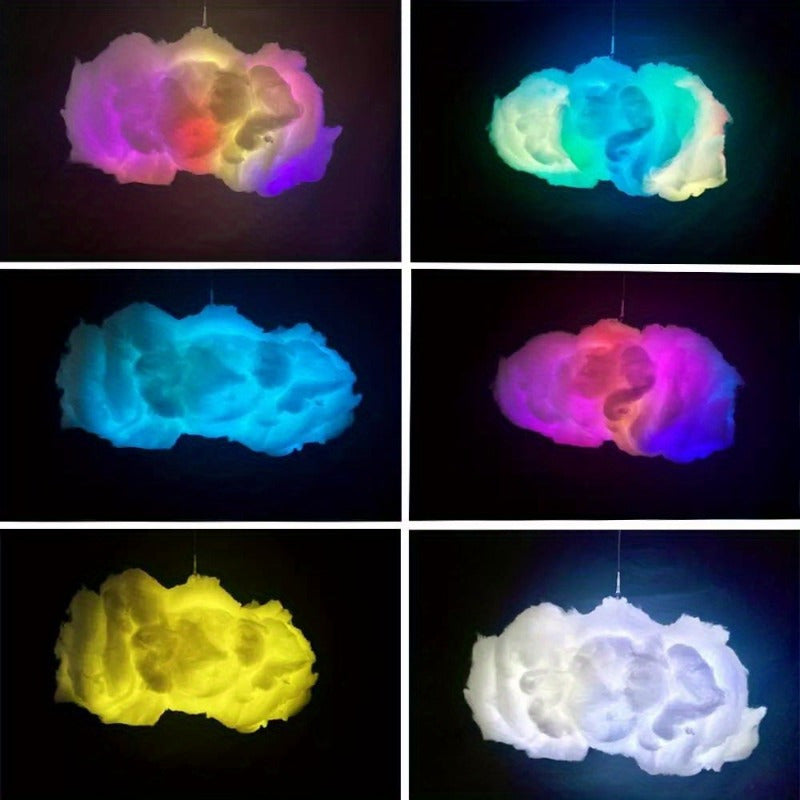 3D Big Cloud Lightning Light Kit Music Sync Warm White Multicolor Lightning Chan