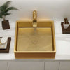 15"x15" Gold Stainless Steel Bathroom Sink with Pop Up Drain