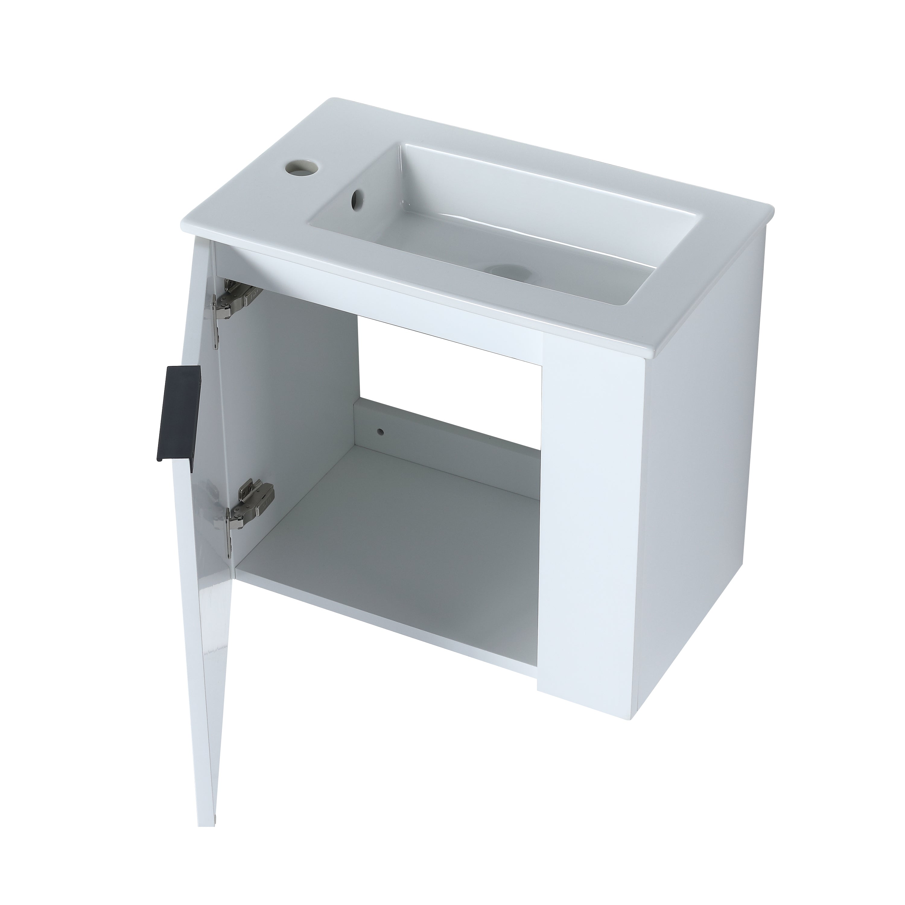 Bathroom Vanity with Sink 22 Inch for Small Bathroom,Floating Bathroom Vanity with Soft Close Door,Small Bathroom Vanity with Sink, 22x13 (KD-Packing)