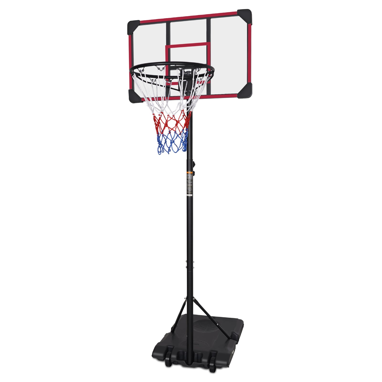 Portable Basketball Goal System with Stable Base and Wheels, use for Indoor Outdoor teenagers youth height adjustable 5.6 to 7ft Basketball Hoop 28 Inch Backboard