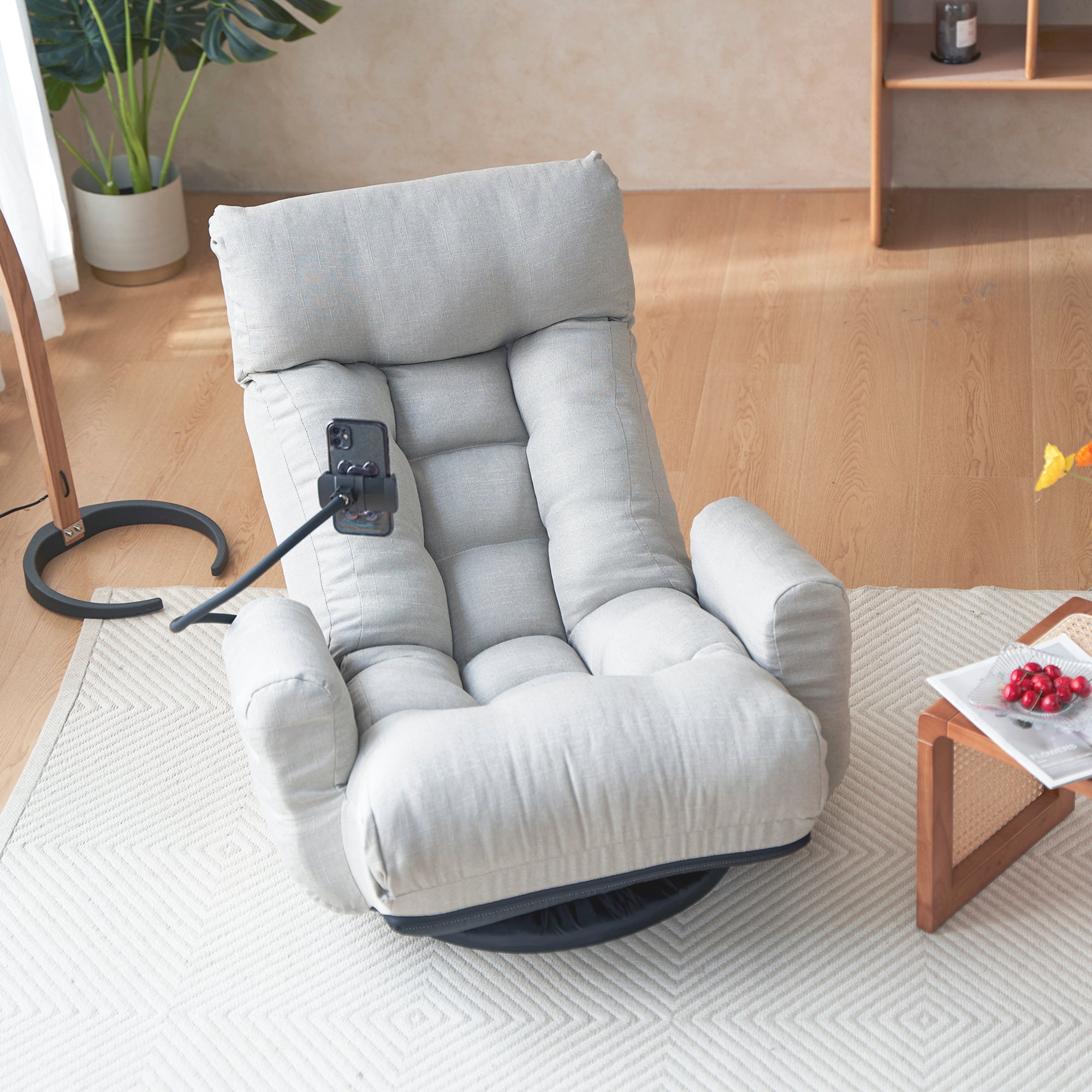 Adjustable head and waist, game chair, lounge chair in the living room, 360 degree rotatable sofa chair,Rotatable seat Leisure Chair deck chair