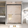 50-54 x 70 in Semi-Frameless Double Sliding Shower Door - 50-54 x 70 in / Matte Black view 1