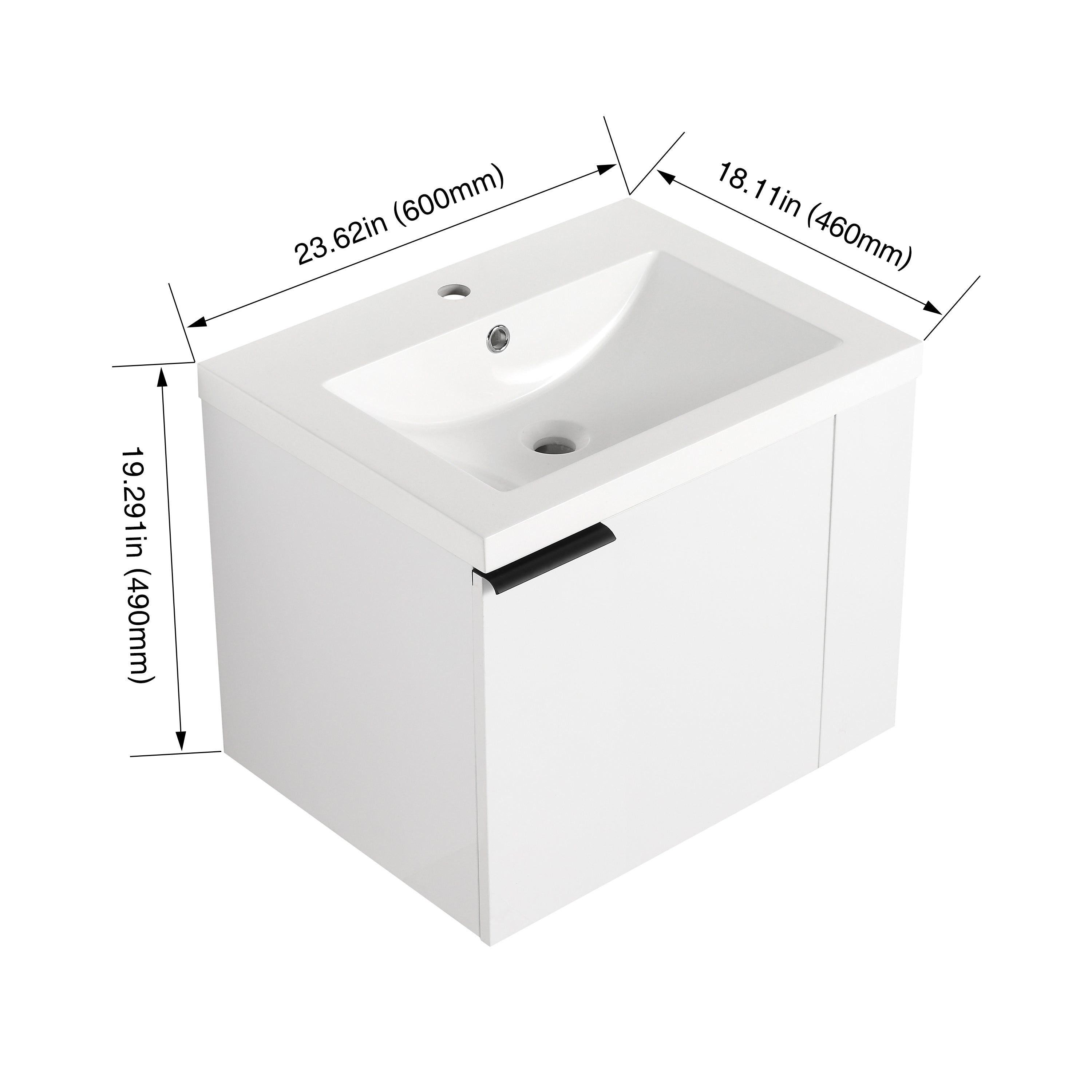 24 "Bathroom Vanity Sink Combo for big Space,Modern Bathroom Cabinet Cabinet combination, Bathroom Sink Cabinet Set, white(composable)