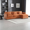 Modern Large boucle Fabric L-Shape Sectional Chenille fabric, movable pedals, detachable armrests, oversized three-seat Sofa