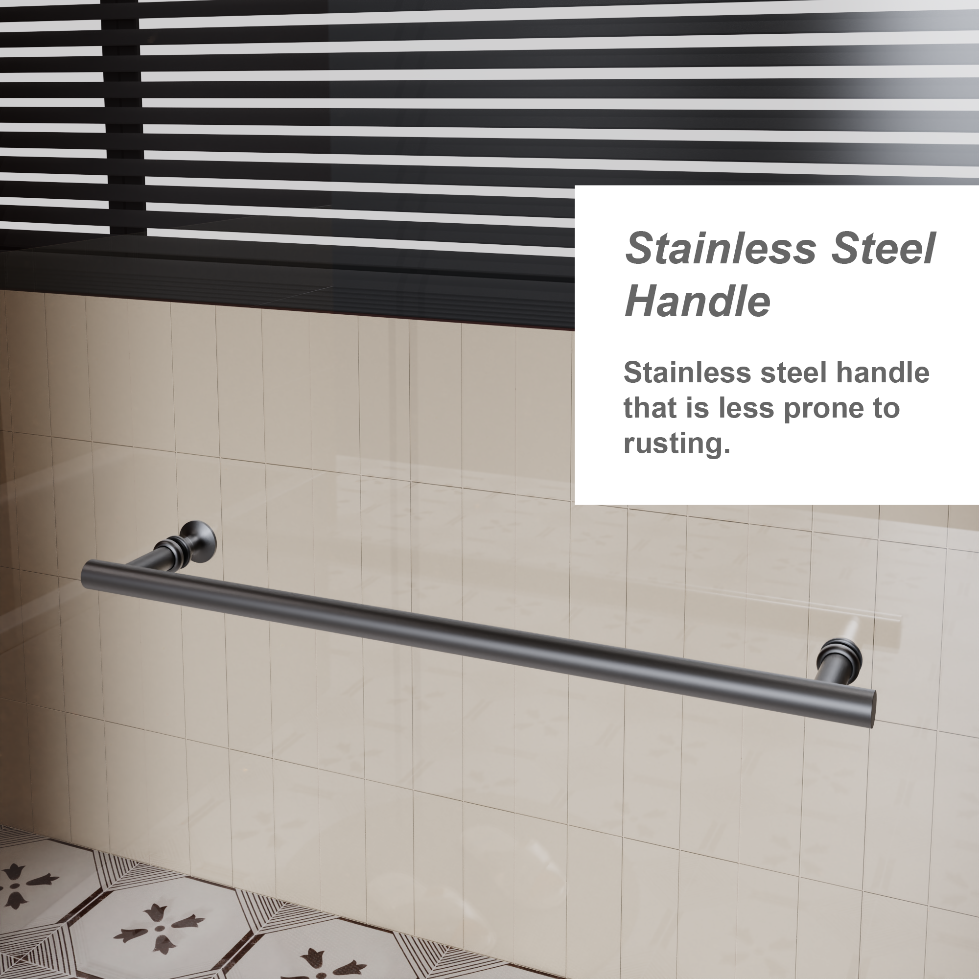 56-60 x 72 in Pivot Shower Door - 56-60 x 72 in / Matte Black view 4