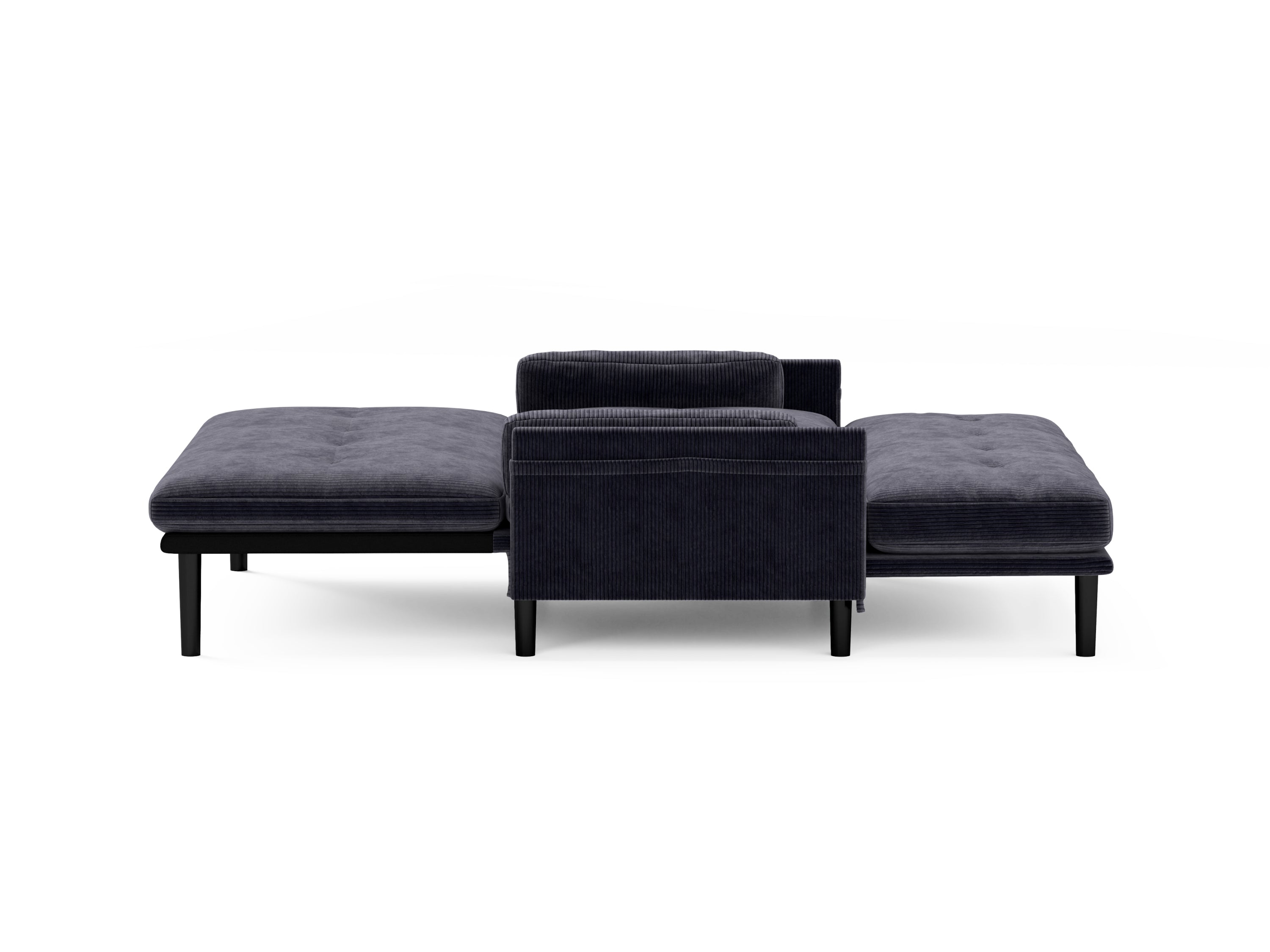 Grey 2 seater sofa sleeper with recline fuction