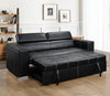 88 Inch Convertible Sofa Couch with Pull Out Bed, Modern Lounge Sleeper Sofa Set with Adjustable Headrest, Sofa Bed Furniture for for Living Room, Apartment,Basement, Black