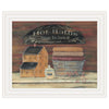 "HOT BATH" by Pam Britton, Ready to Hang Framed print, White Frame