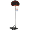 Soozier Portable Basketball Hoop Stand, 5.1-6.9ft Height-Adjustable Basketball System with 29'' Backboard and Wheels for Indoor and Outdoor Use, Black