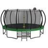 15FT Trampoline with Basketball Hoop - Recreational Trampolines with Ladder ,Shoe Bag and Galvanized Anti-Rust Coating