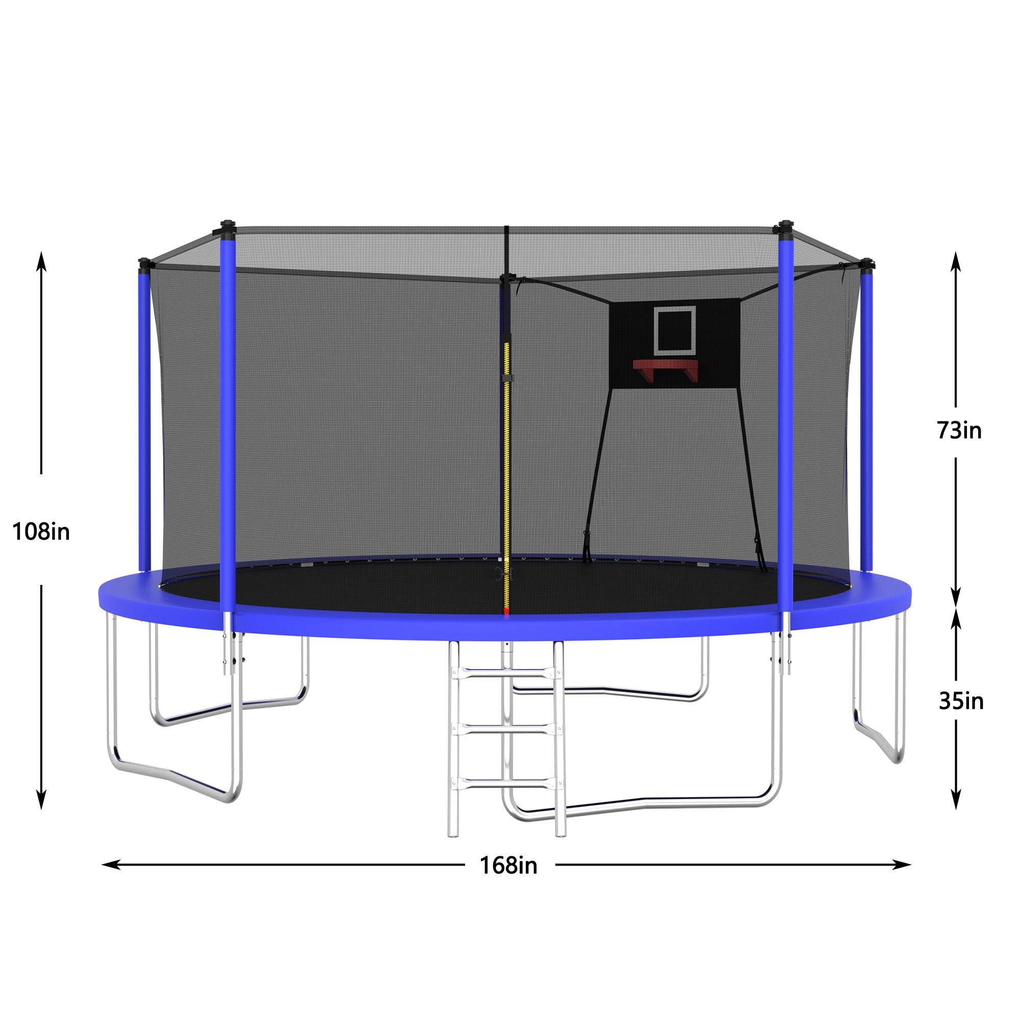 14FT Trampoline ,Sports Fitness Trampolines with Enclosure Net, Recreational Trampolines for Outdoor Indoor