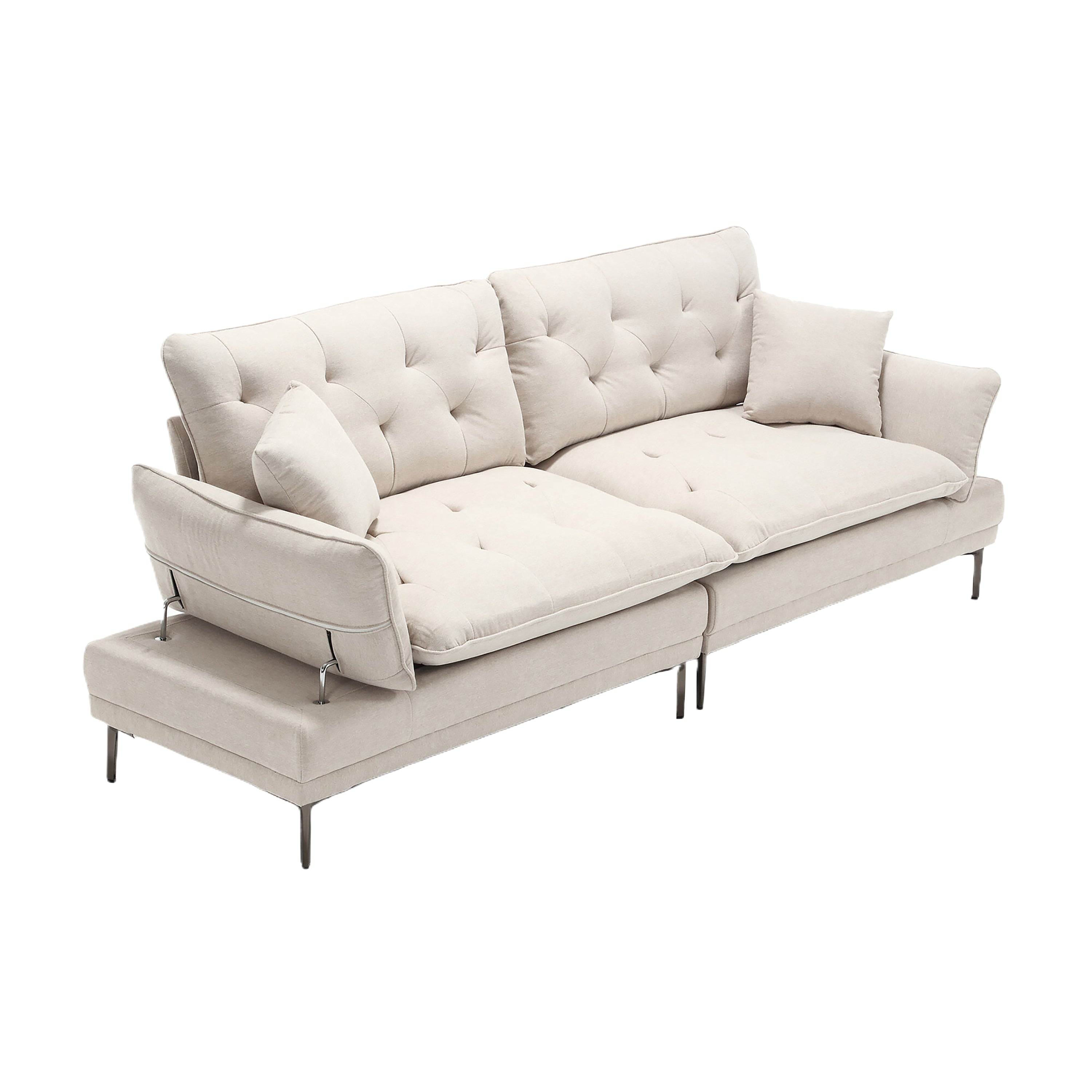 UNITED Linen Sofa , Accent sofa loveseat sofa with metal feet