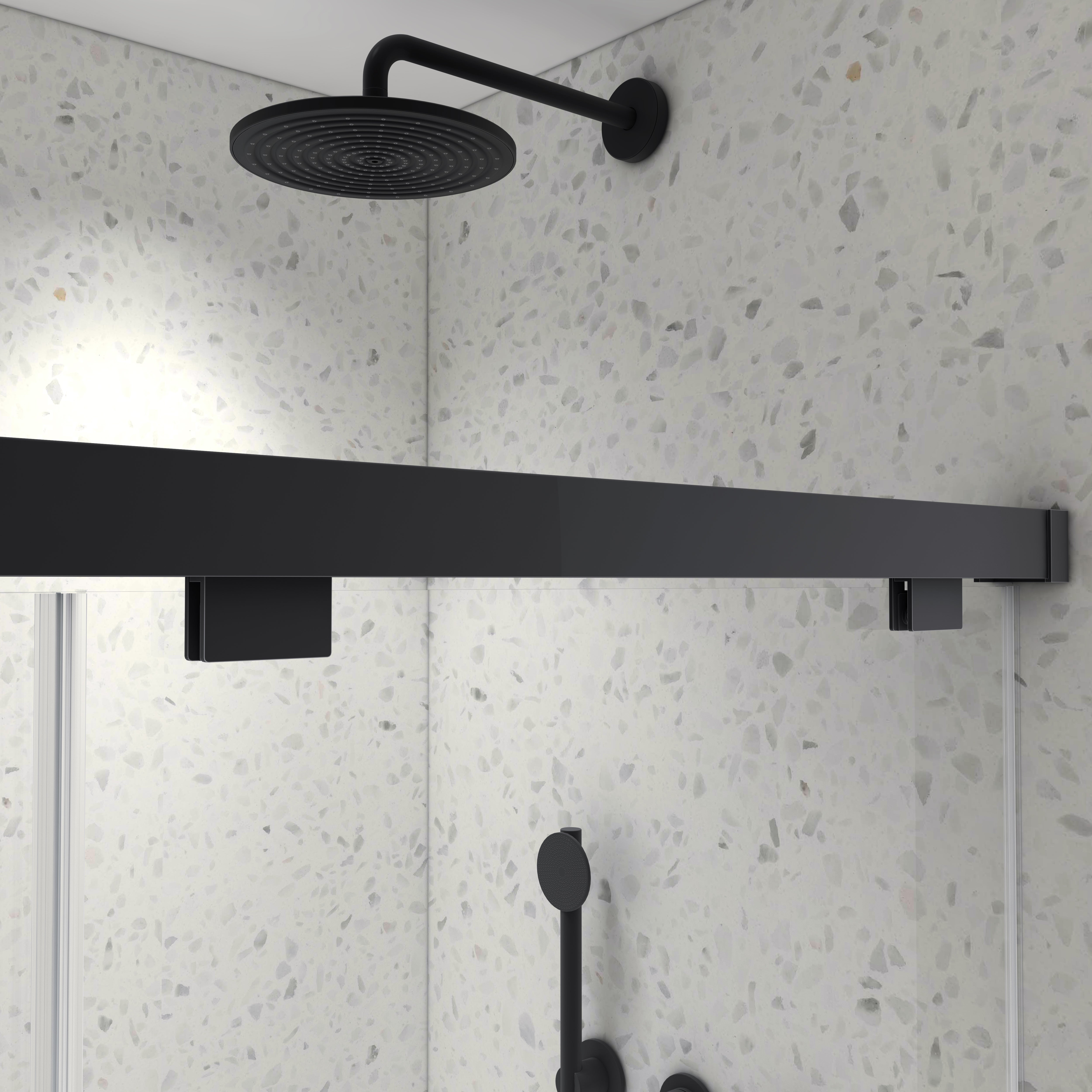 54 x 76 in Soft-Closing Double Sliding Shower Door - 54 x 76 in / Matte Black view 3