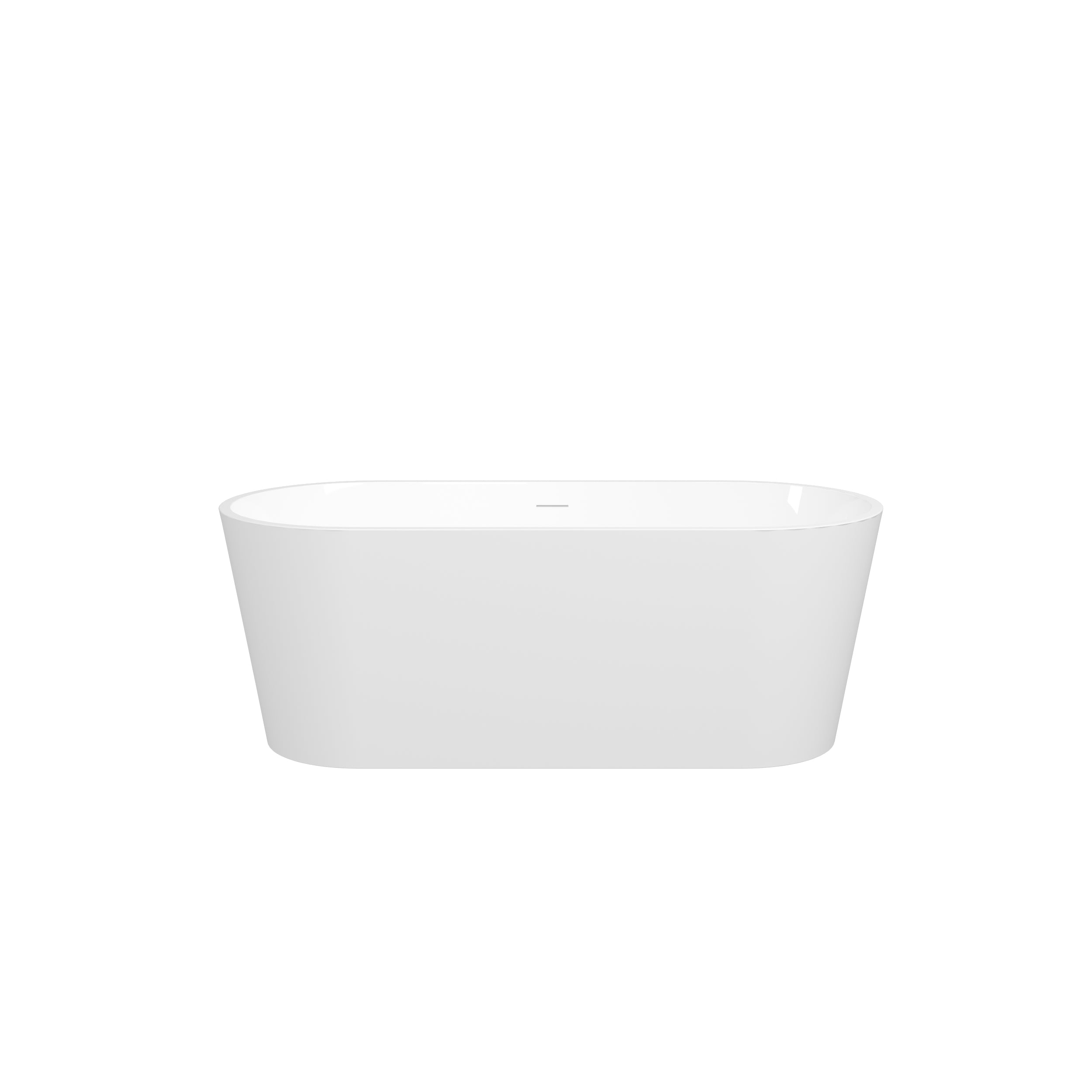 67'' Acrylic Freestanding Bathtub, Modern & Contemporary Design Soaking Tub with Brushed Nickel Pop-Up Drain and Minimalist Design Overflow, 02136-BN