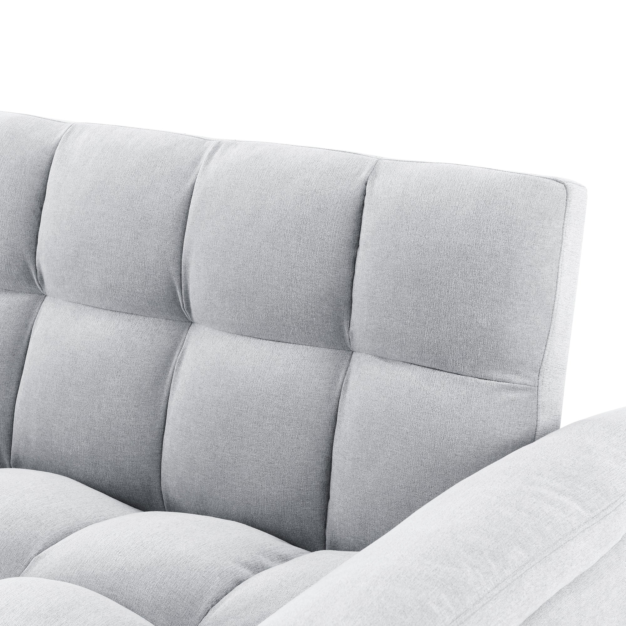 Loveseats Sofa Bed with Pull-out Bed,Adjsutable Back,Light Grey