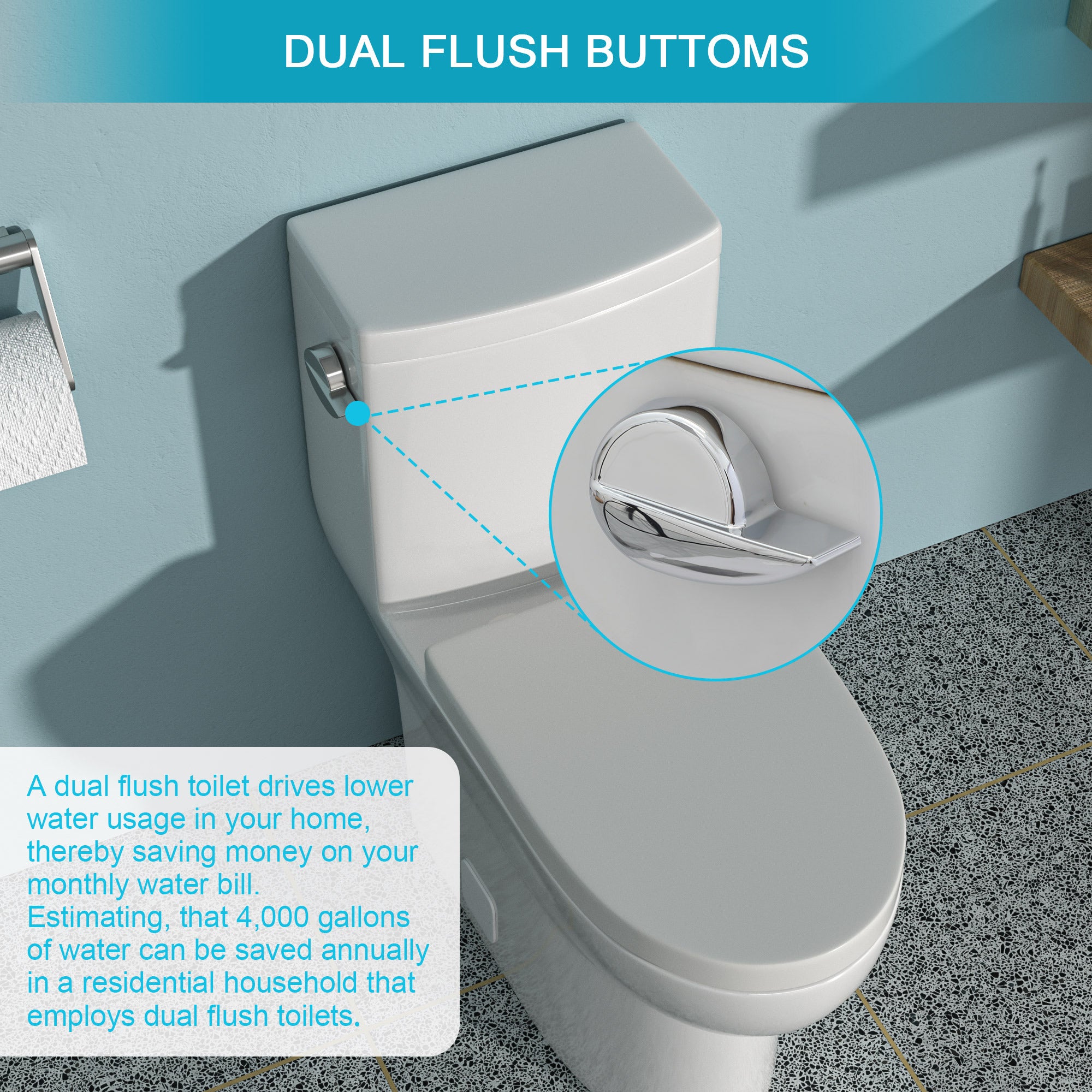 Ceramic One Piece Toilet,Single Flush with Soft Clsoing Seat