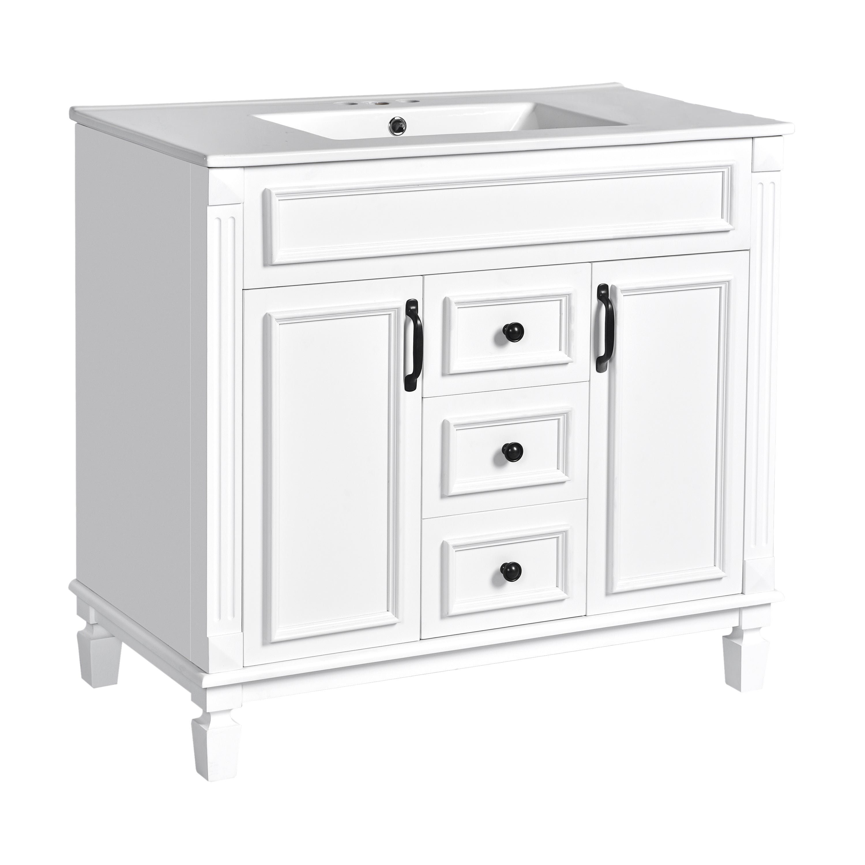 36 in. Modern Single-Sink Bathroom Vanity with Top Sink — supplier product image 8