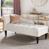 Harrison Tufted Roll Arm Chaise Lounge, Antique White Polyester