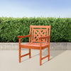 Siriana Reddish Brown Tropical Wood Patio Armchair