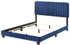 Elegant Contemporary Queen Bed In Navy Blue