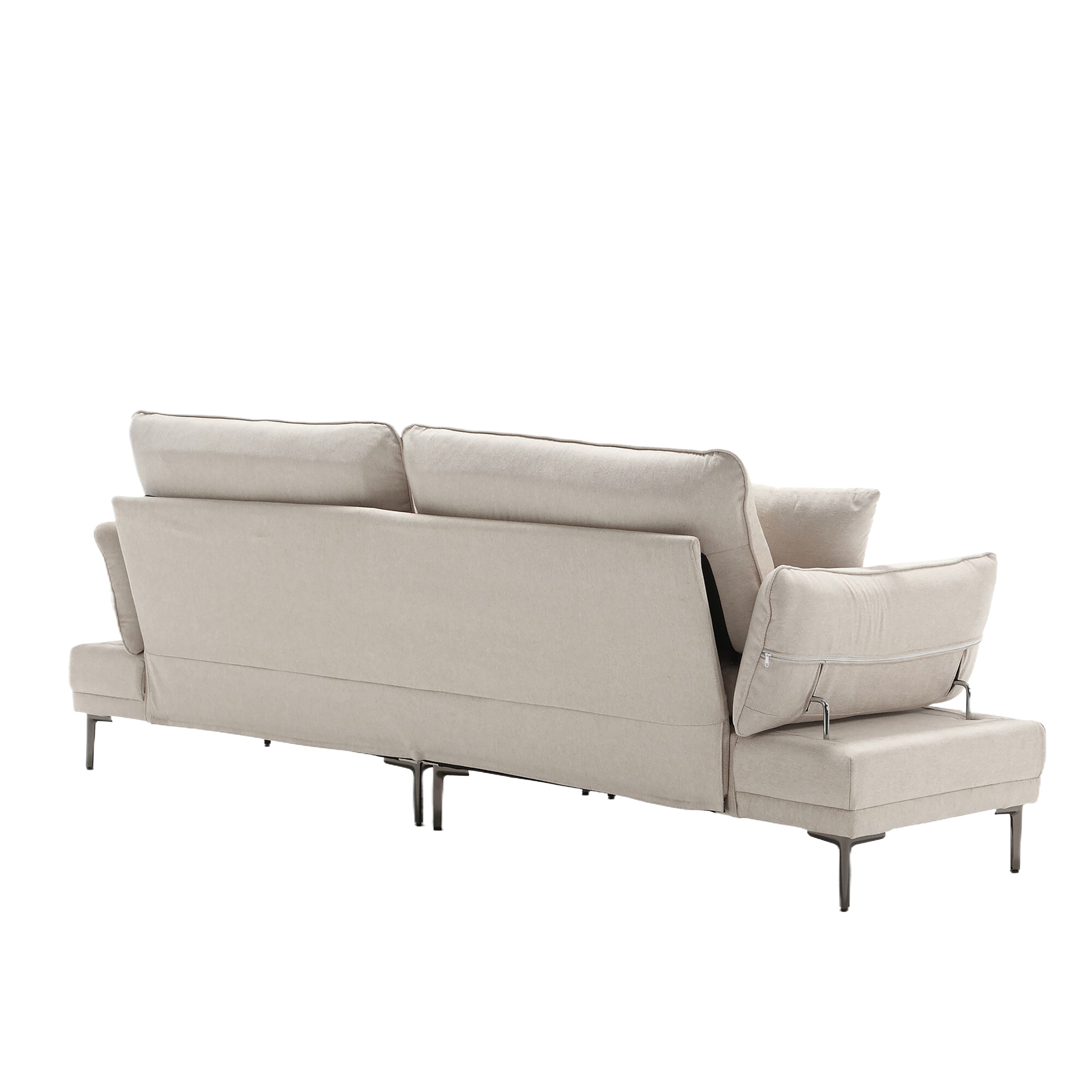 UNITED Linen Sofa , Accent sofa loveseat sofa with metal feet