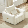 MH39.7''Teddy Fabric Sofa, Modern Lounge Chair, Upholstered with One Pillow for Apartment, Office, Living Room and Bedroom