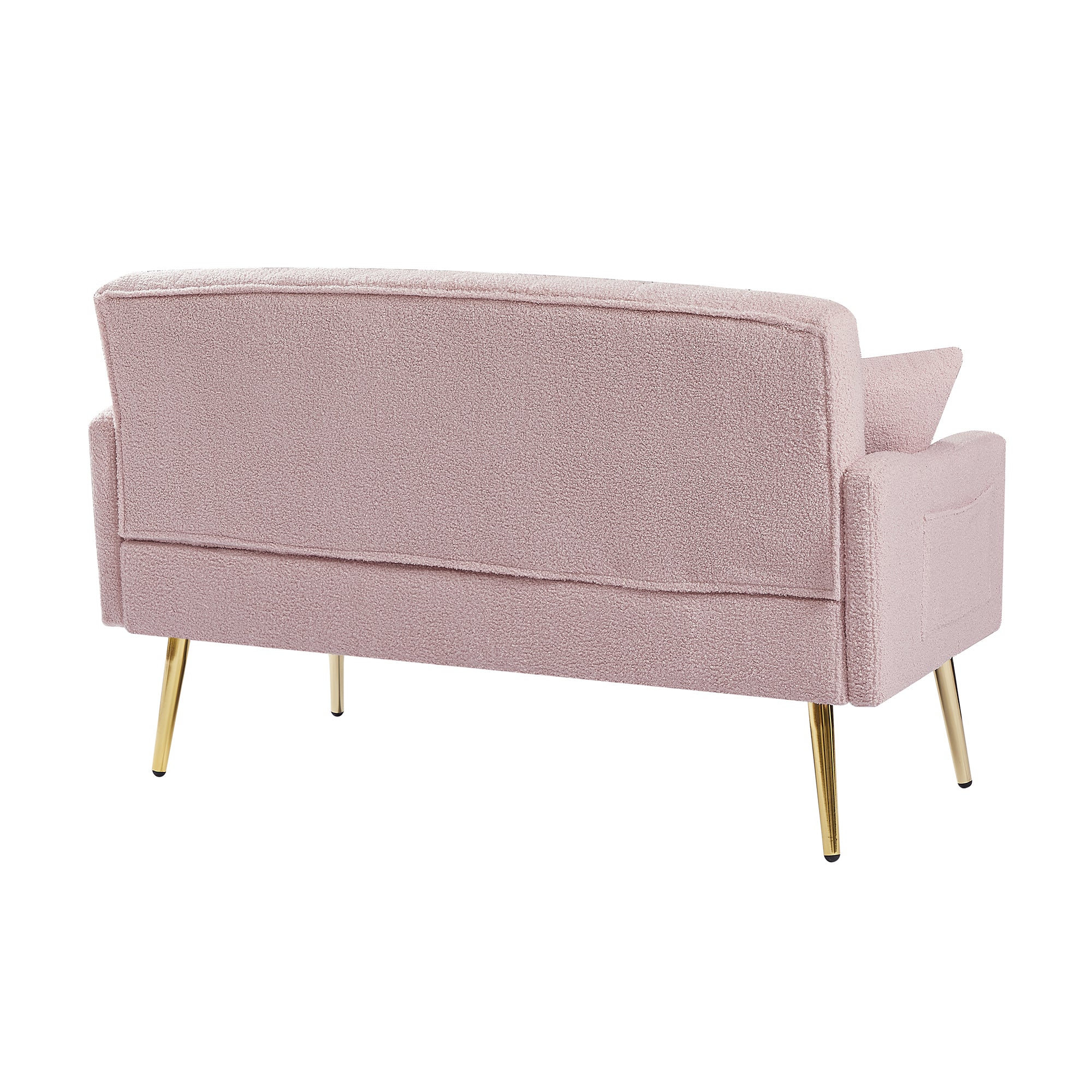 PINK TEDDY FABRIC  2 SEATER SOFA