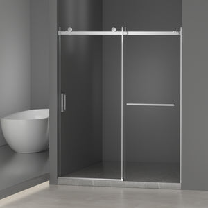 56-60 x 72 in Soft-Close Frameless Sliding Shower Door - 56-60 x 72 in / Brushed Nickel / Soft Close view 1