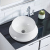 Vessel Bathroom Sink Basin in White Ceramic