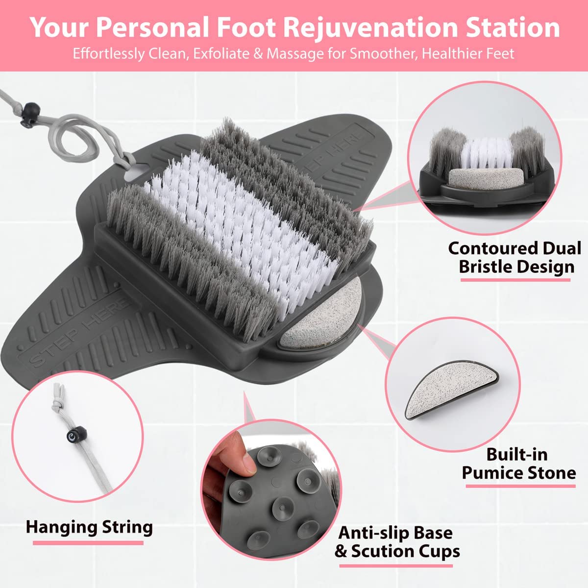 Efforest Shower Foot Scrubber