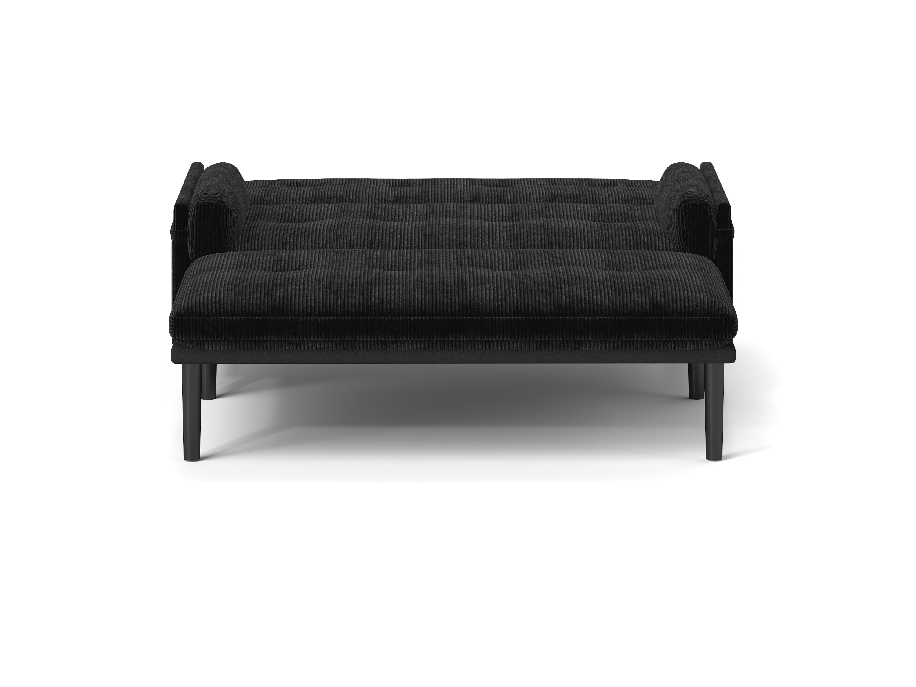 Black 2 seater sofa sleeper with recline fuction