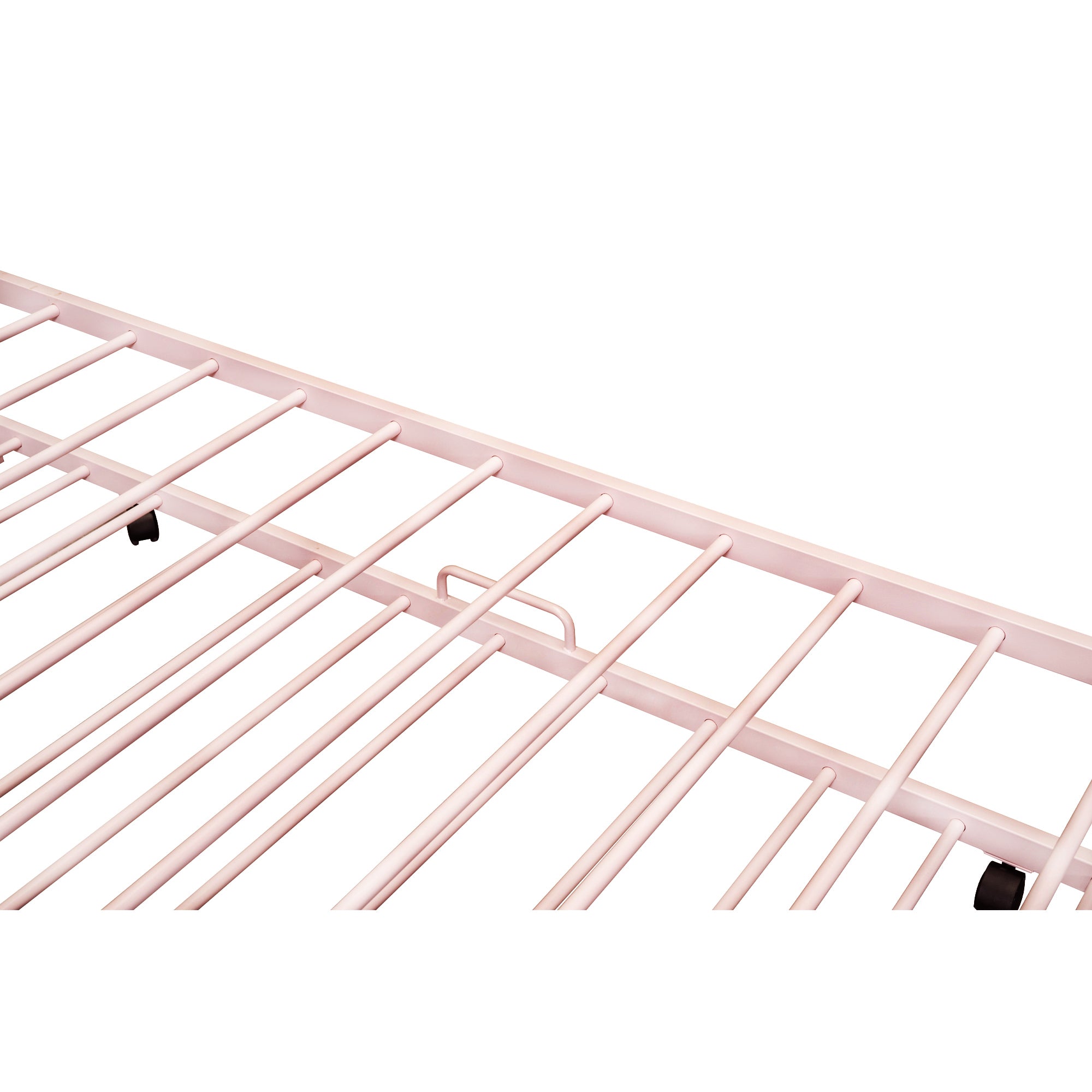 Metal House Bed With Trundle, Twin Size House Bed Pink