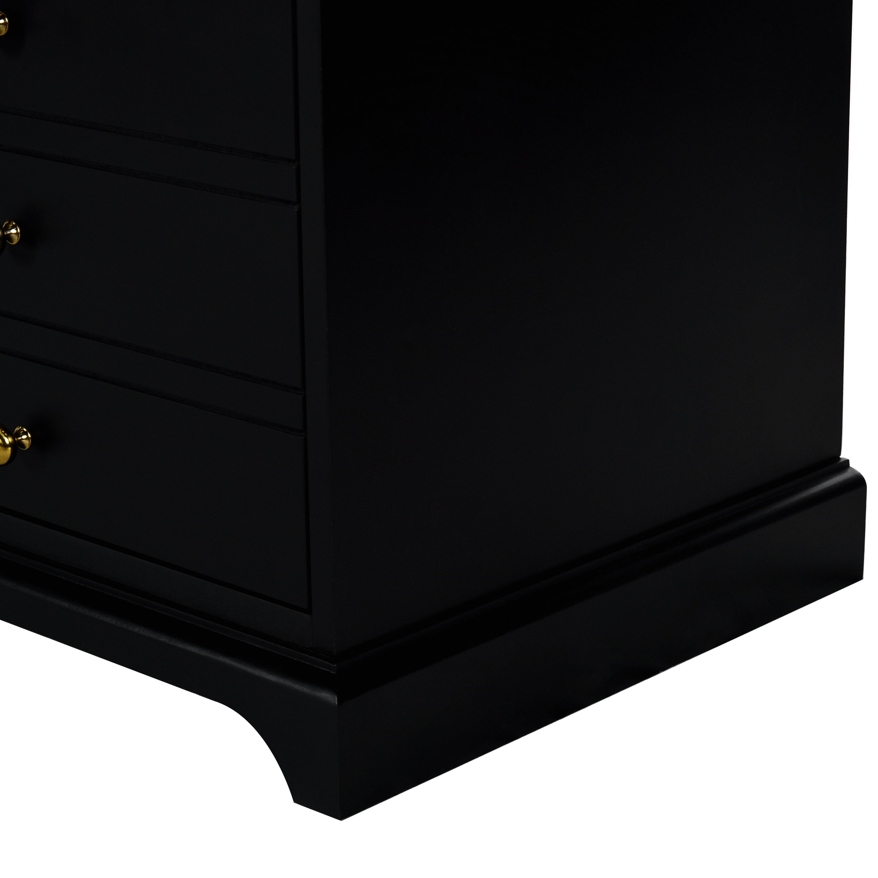 36'' Bathroom Vanity with Ceramic Sink Combo, Solid Wood Frame Bathroom Storage Cabinet, Freestanding Vanity Set with 2 Drawers& Soft Closing Doors, Black