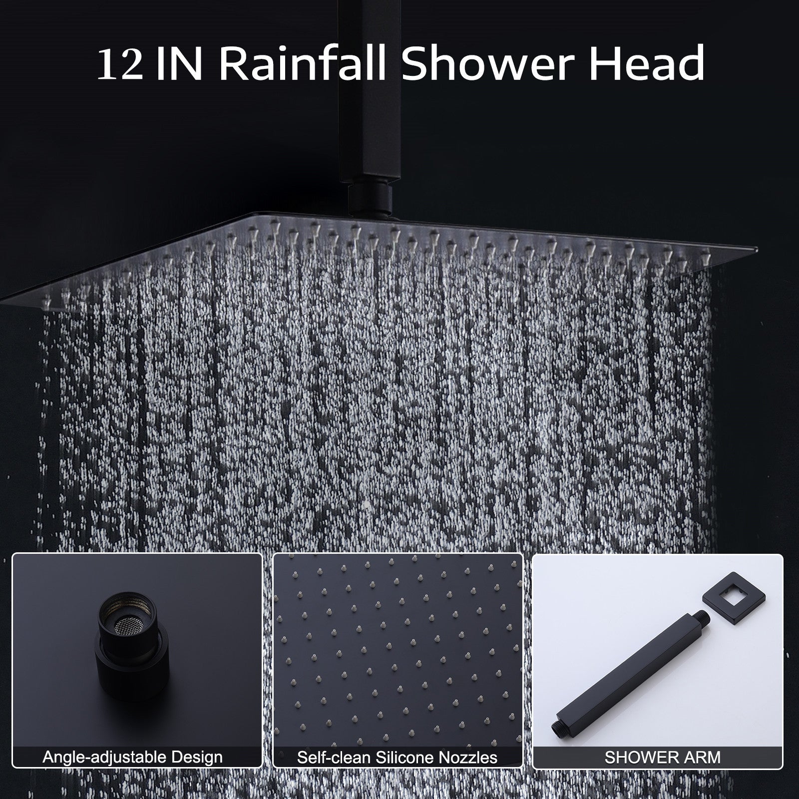 12inch Shower System With Handheld Shower Head