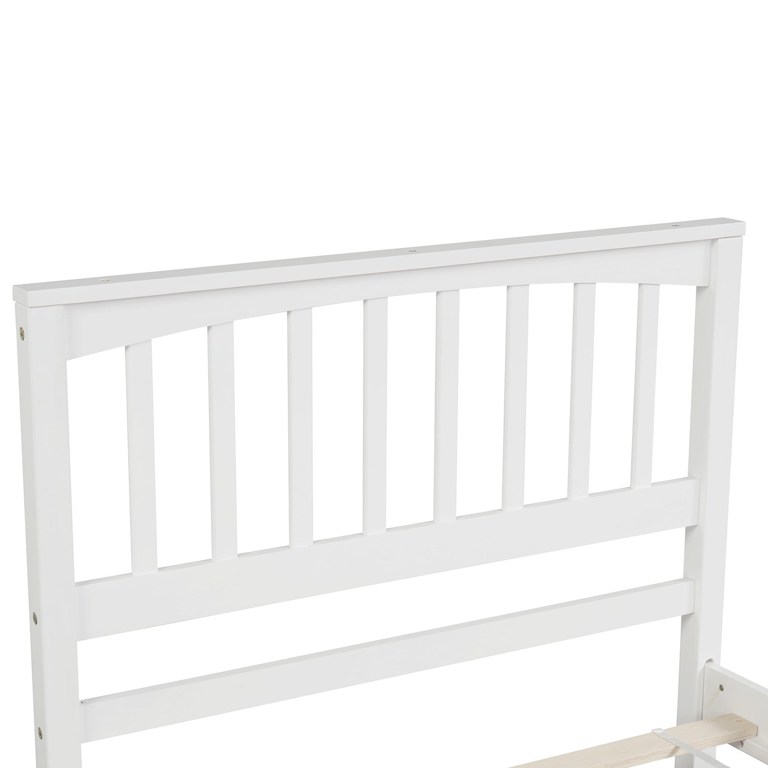 Wood Platform Bed Twin size Platform Bed, White(Old Sku:WF190776AAK  Less two center support legs)