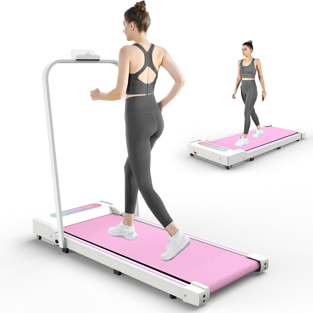 Under Desk Treadmill, Walking Pad, 2 in 1 Portable Treadmill with Handle Remote Control LED Display, Walking Jogging Machine for Home Office Use