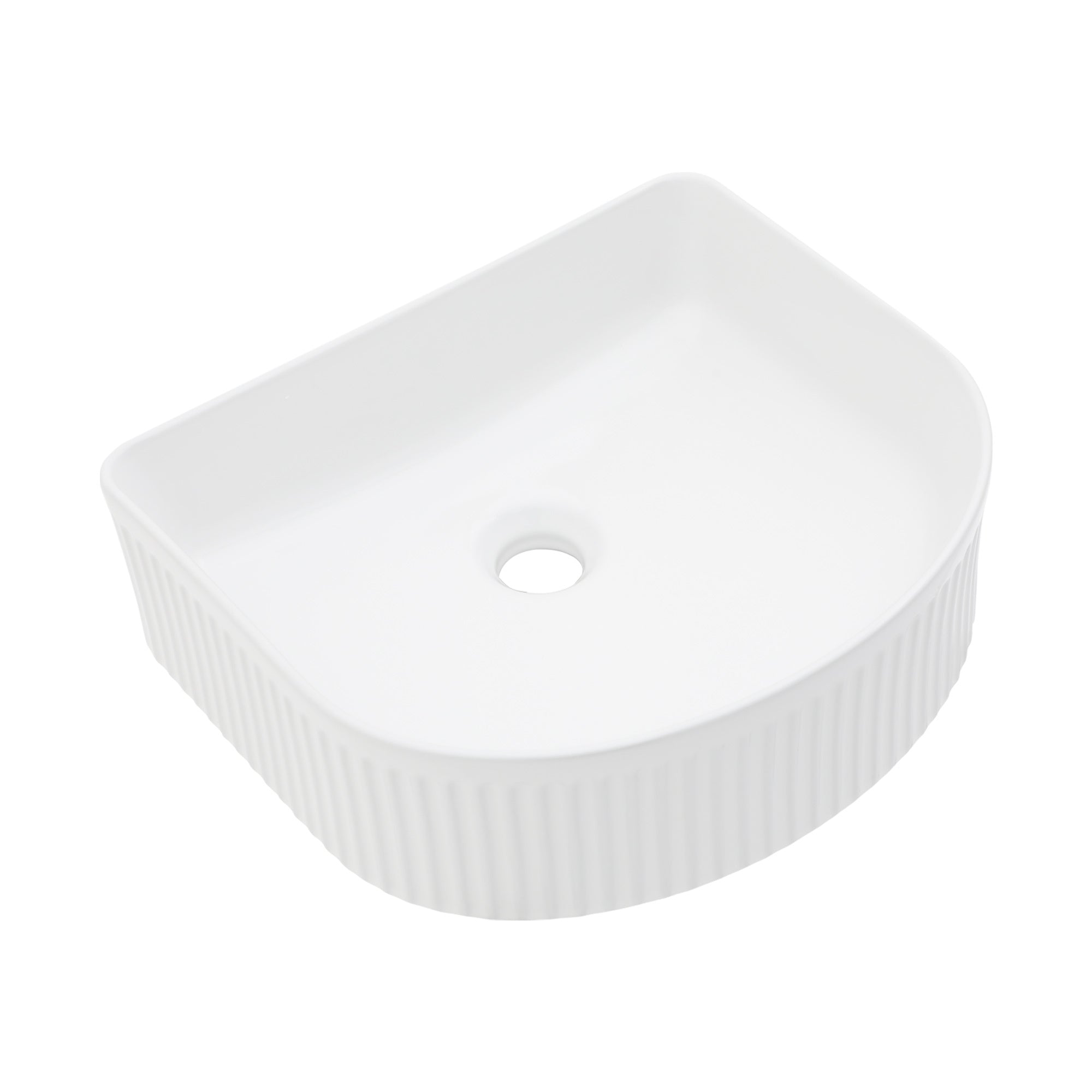 15.69"x13.69" White Ceramic Vessel Bathroom Sink