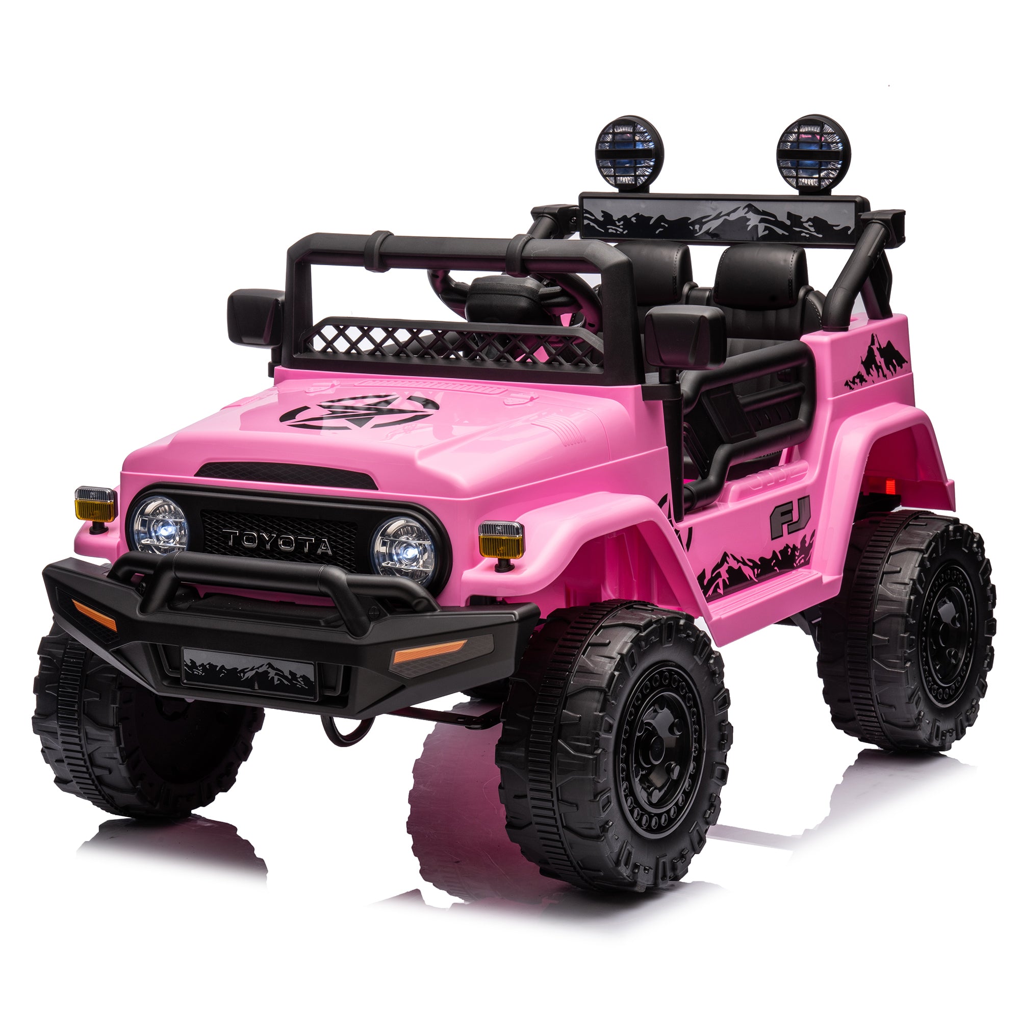 Licensed TOYOTA FJ Cruiser,12V Kids ride on car 2.4G W/Parents Remote Control,electric car for kids,Three speed adjustable,Power display, USB,MP3 ,Bluetooth,LED light,Three-point safety belt