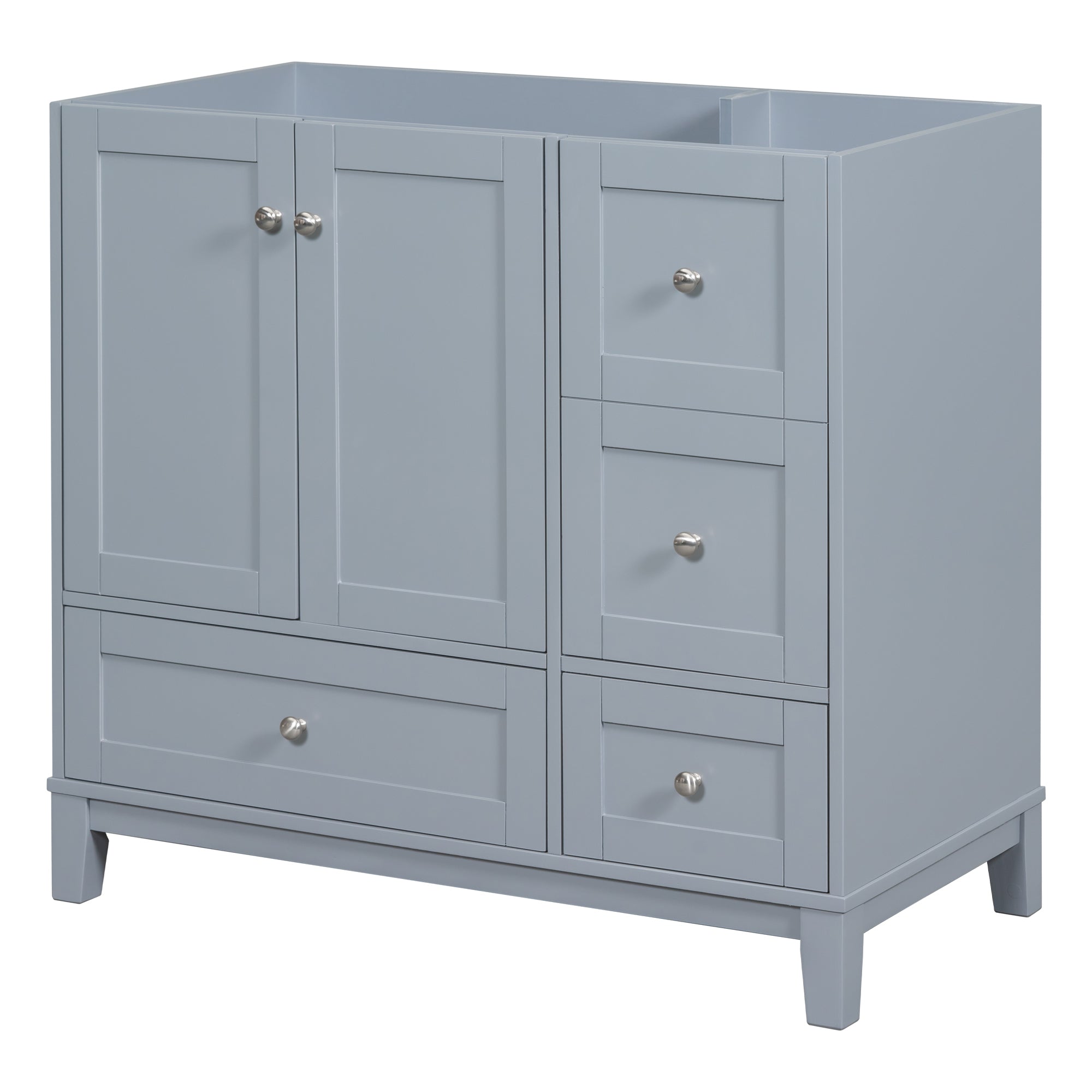 [Cabinet Only] 36" Bathroom Vanity-Grey Blue(Sink not included)