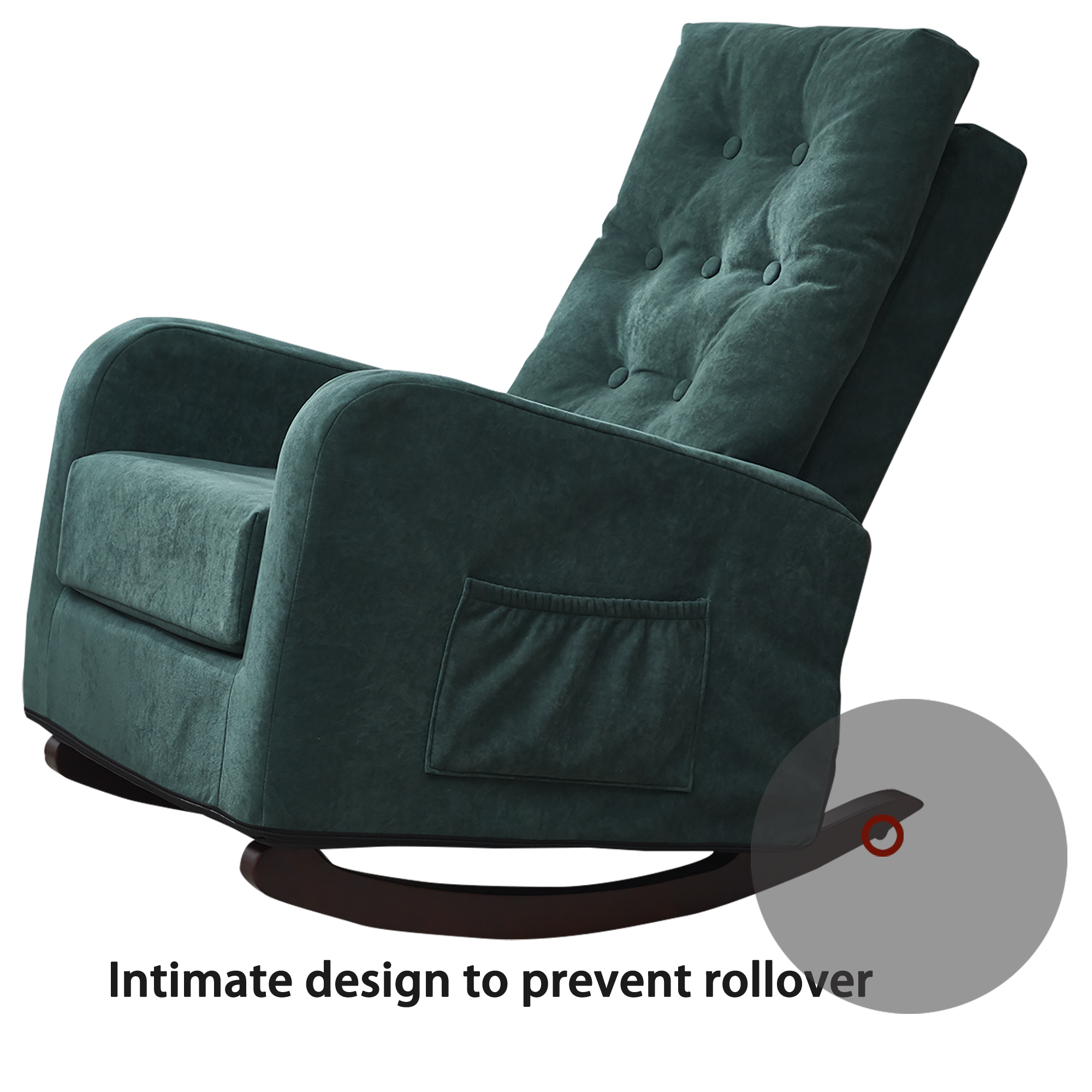 Accent chair TV Chair Living room Chair  Lazy Recliner Comfortable Fabric Leisure Sofa,Modern High Back Armchair