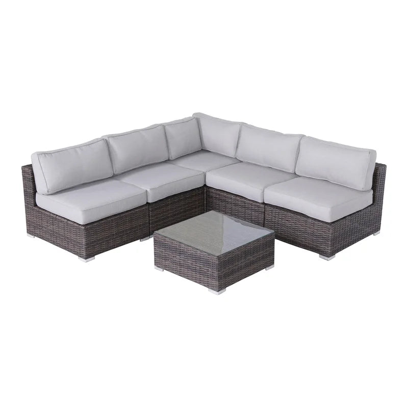 Fully Assembled Wicker 4-Person Seating Set with Cushions